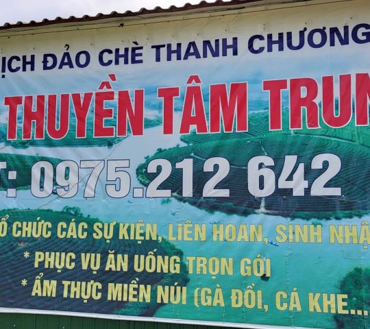 Nhà thuyền tâm trung (Thanh Chuong tea island) – Vinh