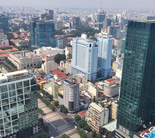 Saigon view from top of the Bitexco tower